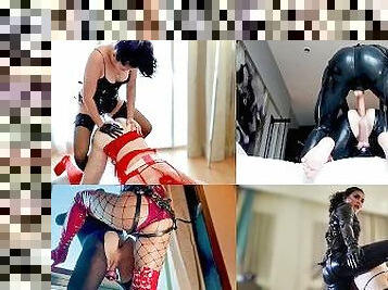 asiatique, gode-ceinture, amateur, anal, compilation, maîtresse, domination, femme-dominatrice, dure