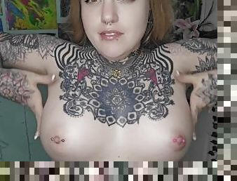 Tattooed MILF Showing Off Her New Perfect Tits