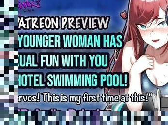 oral-seks, genç-18, pornografik-içerikli-anime, havuz, cinsel-istek-uyandıran, su-altında