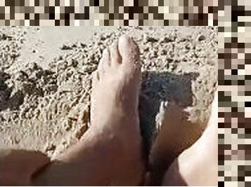 nudisti, amaterski, veliki-kurac, homo, drkanje, crno, plaža, stopala-feet, napaljeni, fetiš