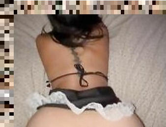 SEXY ASIAN MAID BEGS FOR DICK- full video on fansly
