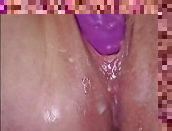 extrem, masturbation, orgasm, fitta-pussy, kvinnligt-sprut, amatör, leksak, bbw, ensam, vått