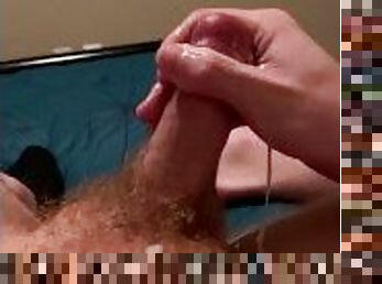 Blowing another Ginger Load from my Ginger Cock