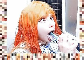 ????°????????????????? Redhead brushes her teeth ????????? ? ????