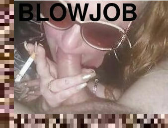 Give Daddy a blowjob while smoking a cigaret