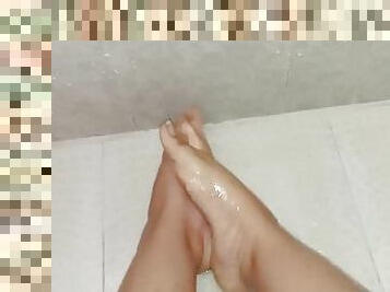 pelancapan, amateur, perempuan-jelita, orang-latina, kaki, solo, tatu, kaki-legs