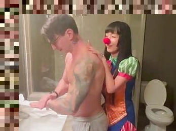 Japanese Sex Clown Milf Big Tits Halloween Hotel of Horrors