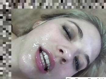 Blonde Babe Loves A Good Face Fucking and Cumshot