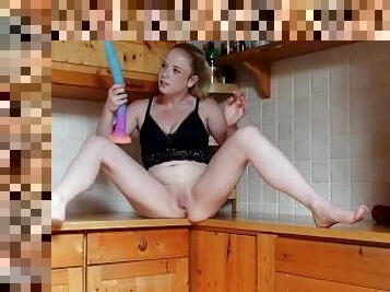 äußerste, immens, muschi, anal-sex, spielzeug, schwer, beule, dildo