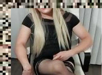 gafas, secretaria, amateur, madurita-caliente, casero, negra, medias, corrida, rubia