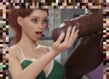 Sexy Redhead ANAL Creampie BBC // 3D Animation 1080p