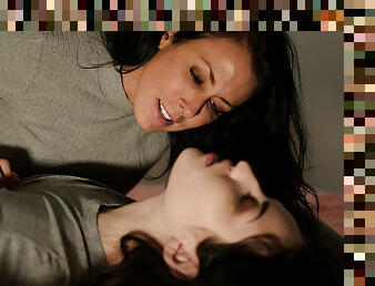 Reagan Foxx and Jade Baker make love in the middle of the night