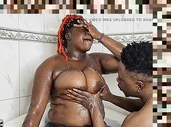 Wet Friday Evening with big tits ebony babe