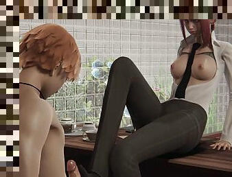 Makima fucks Denji l uncensored hentai 3D SFM game