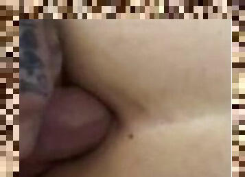 cul, amateur, anal, mature, énorme-bite, pute, serrée, tatouage, bite, dure