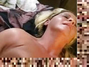 Dirty slut gets tits smacked while pussy fucked