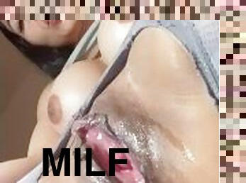 sprøjte, amatør, anal, moden, milf, latiner, solo, træningscenter