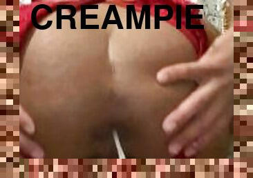 ekstreem, munniga-naine, pritsima, anaal, jobipauk, pruun, creampie, sperma, massiivne