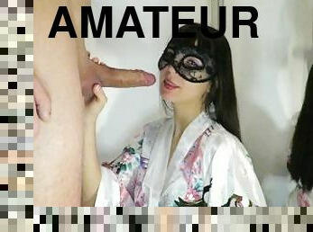 asiatique, amateur, fellation, fellation-profonde, ejaculation-interne, hirondelle, ejaculation, mignonne, petite, bâillonnement