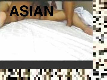 asiático, extremo, coño-pussy, esposa, amateur, casero, mamá, japonés, gangbang, pareja