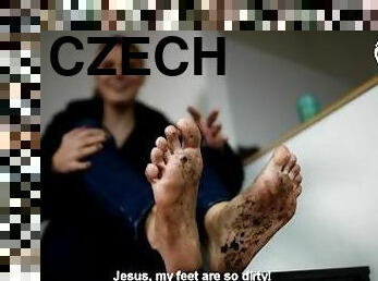 láb, lucskos, nézőpont, fétis, cseh, lábujjak