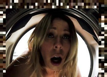 Fucking My Hot Step Mom while She is Stuck in the Dryer - Nikki Brooks